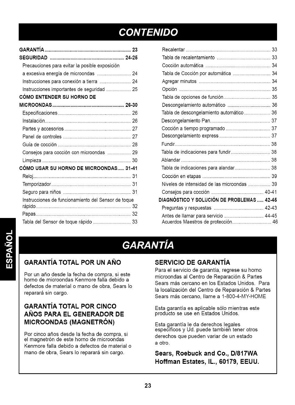 Kenmore 721.63263 User Manual | Page 23 / 47