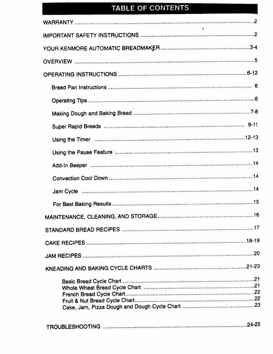 Kenmore 48487 User Manual | Page 2 / 25