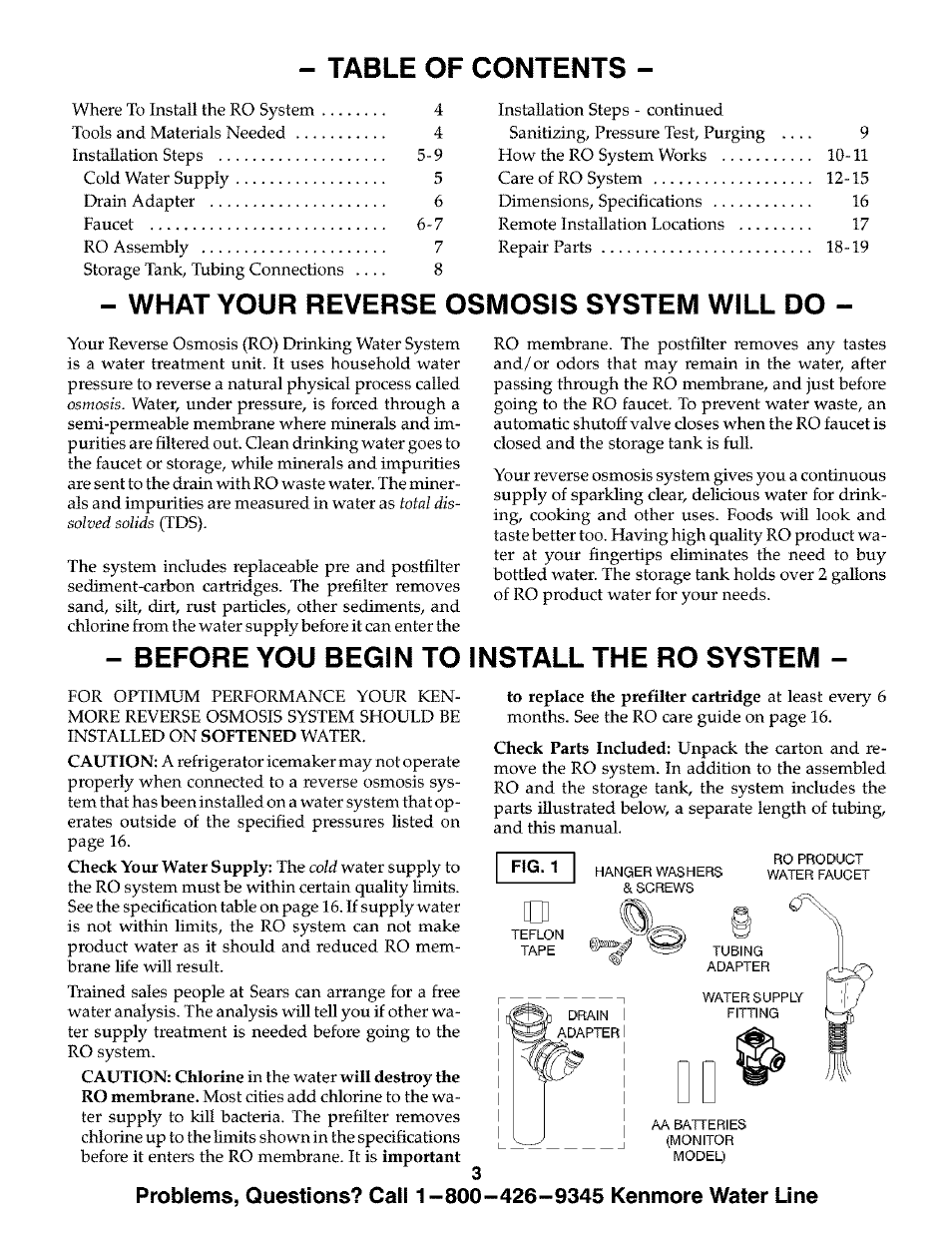 Kenmore ULTRAFILTER 300 625.384720 User Manual | Page 3 / 20