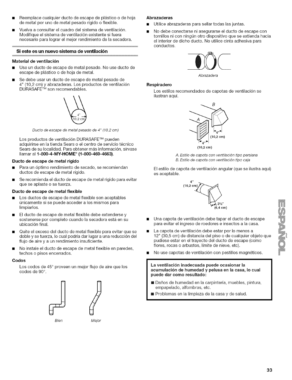 Si este es un nuevo sistema de ventilación | Kenmore HE2 110.9656 User Manual | Page 33 / 48