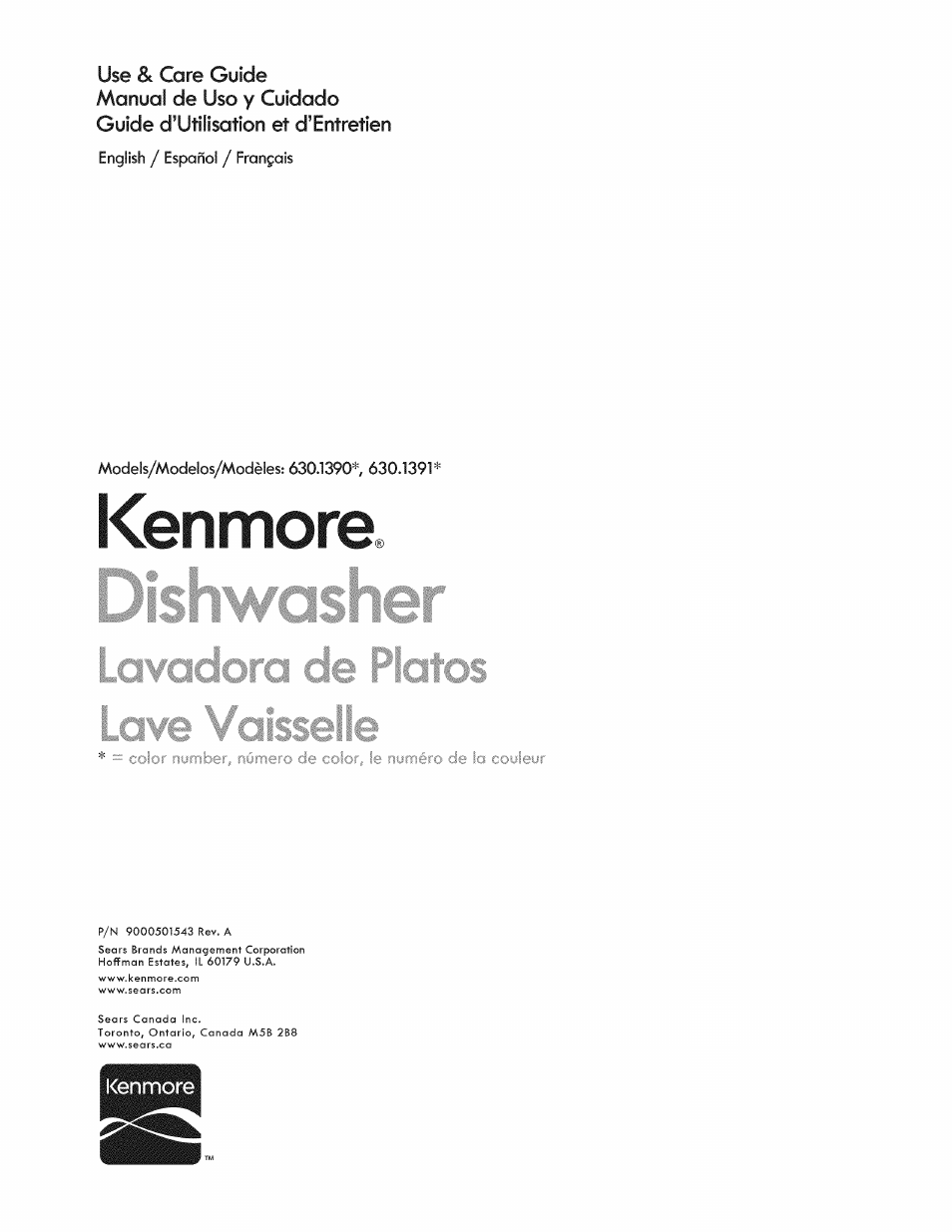 Kenmore 630.1391 User Manual | 22 pages