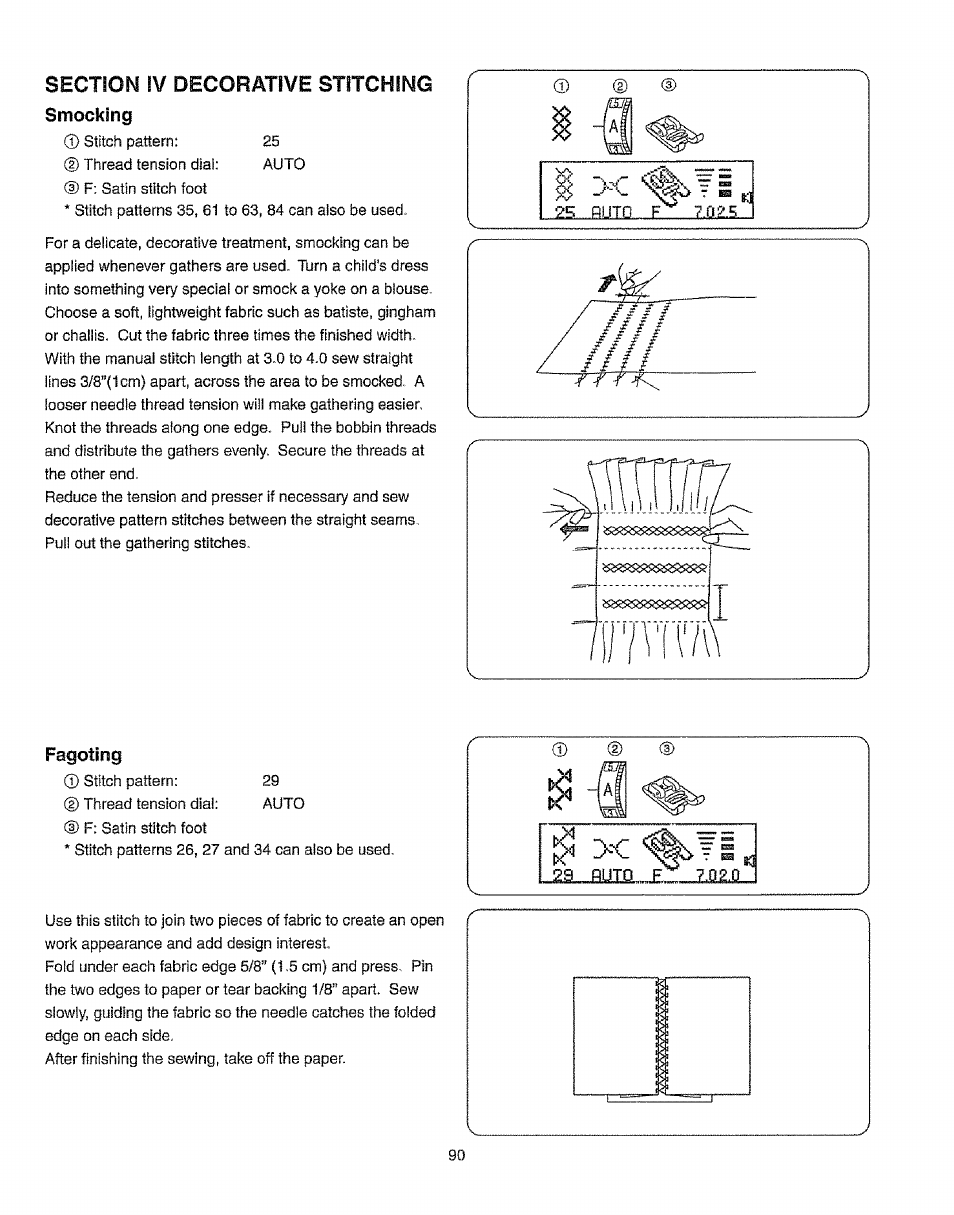 Section iv decorative stitching smocking | Kenmore 385.19365 User Manual | Page 101 / 139