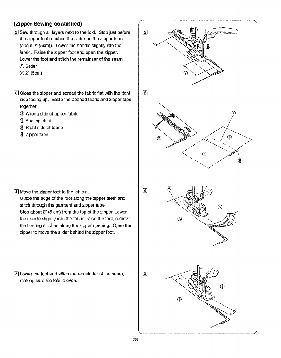 Zipper sewing continued) | Kenmore 385.19365 User Manual | Page 89 / 139