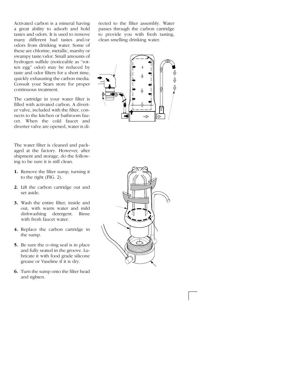 What your countertop filter will do, Fig. 1, Wash the filter before using | Fig. 2 | Kenmore 625.345500 User Manual | Page 3 / 8