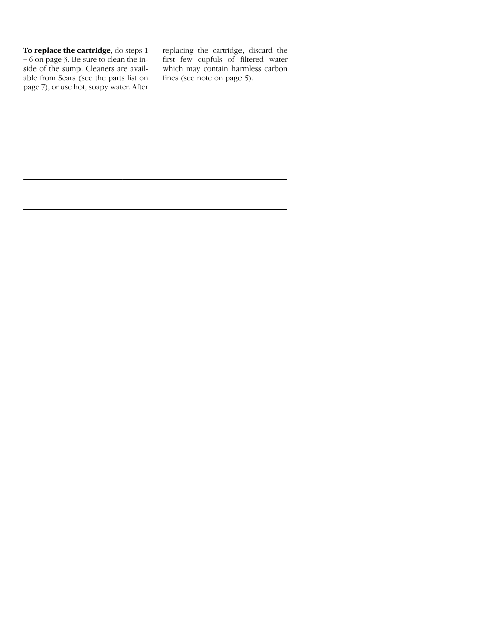 Replacing the carbon filter cartridge (cont.), Service check list | Kenmore 625.345500 User Manual | Page 6 / 8