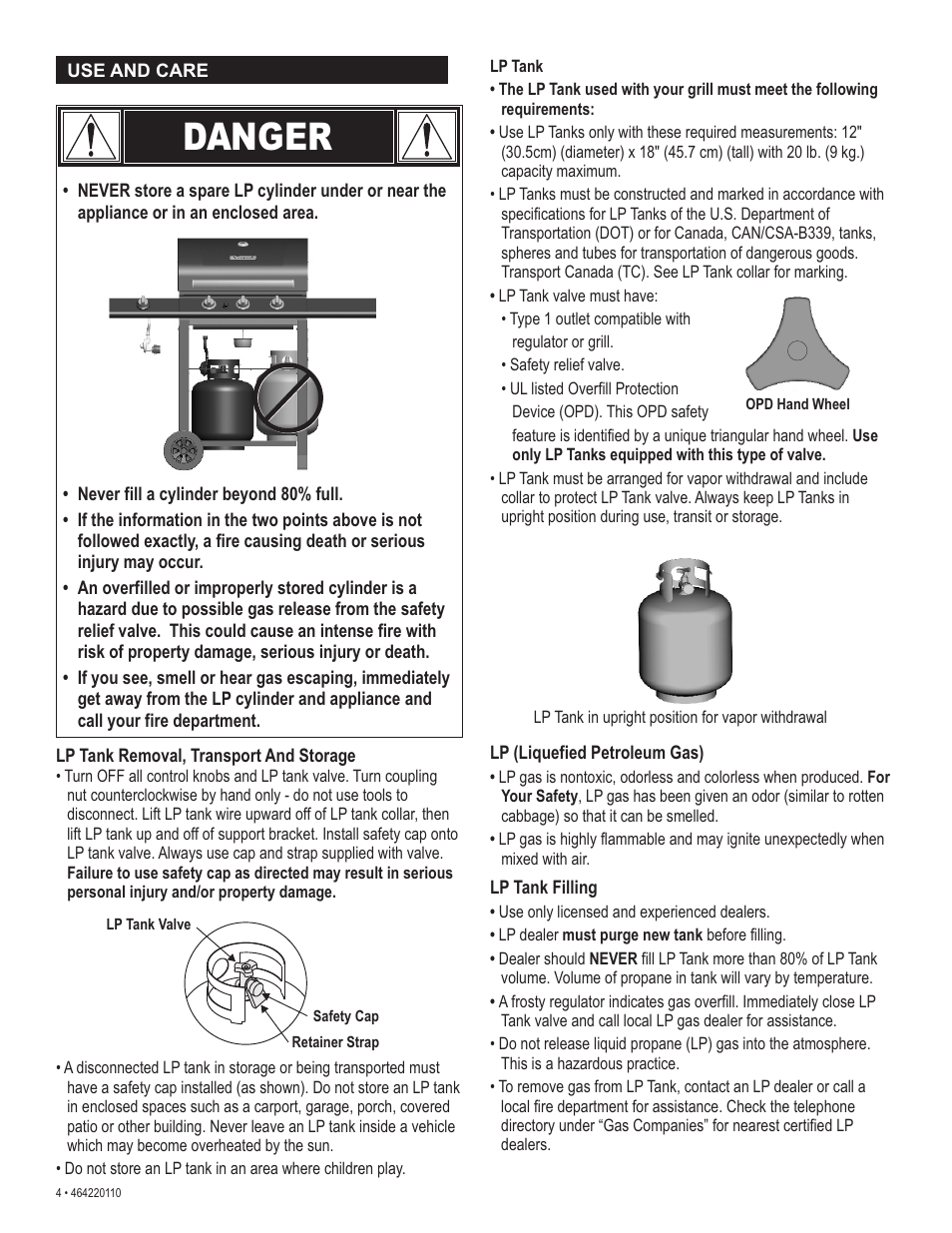Danger | Kenmore 415.1612801 User Manual | Page 4 / 28