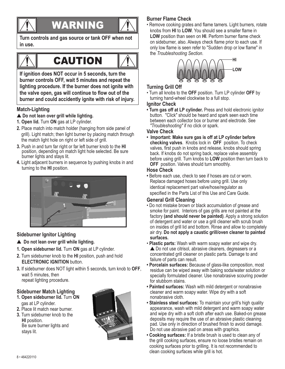 Caution, Warning | Kenmore 415.1612801 User Manual | Page 8 / 28