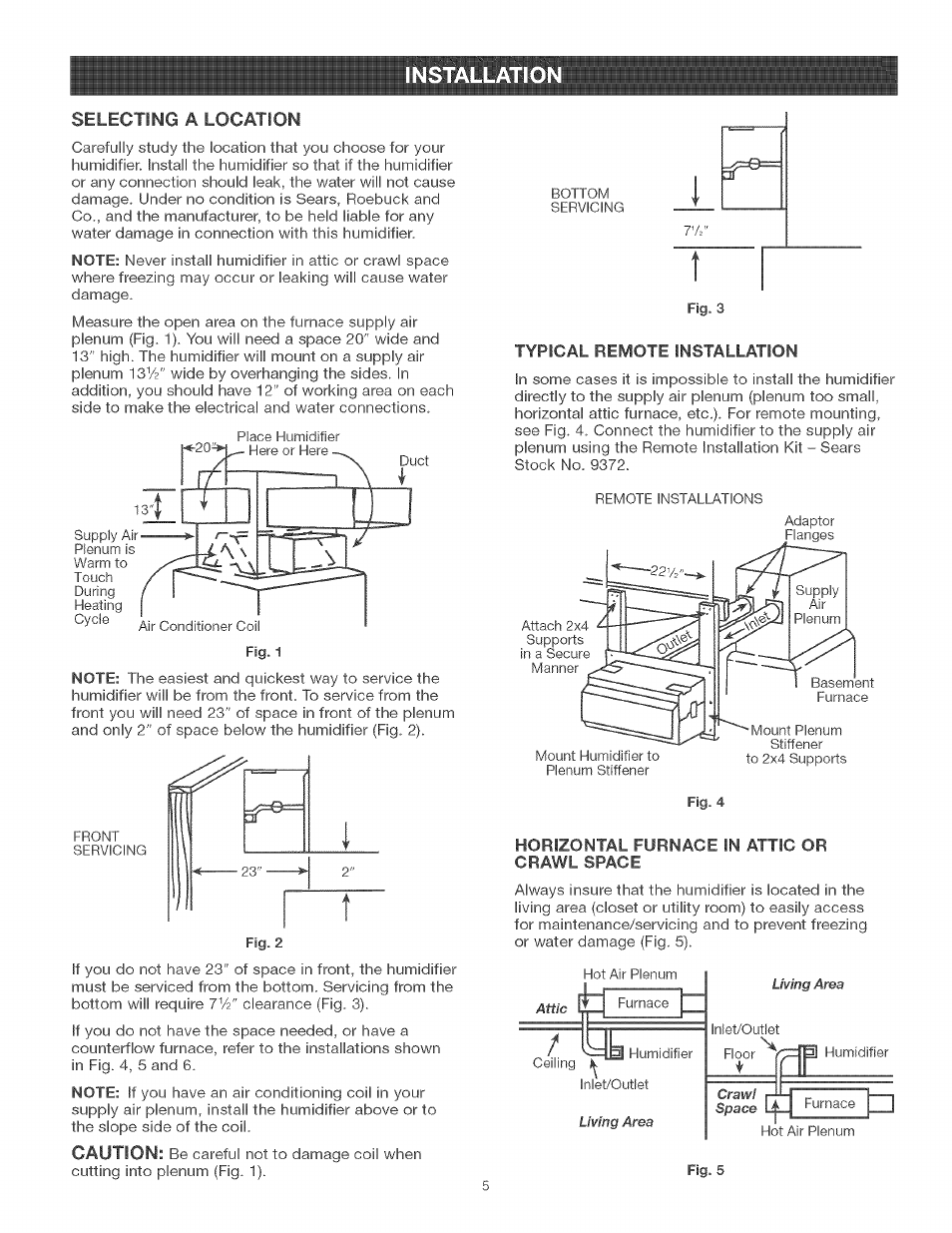 Tallat | Kenmore CENTRAL HUMIDIFIER 303.9380612 User Manual | Page 5 / 18