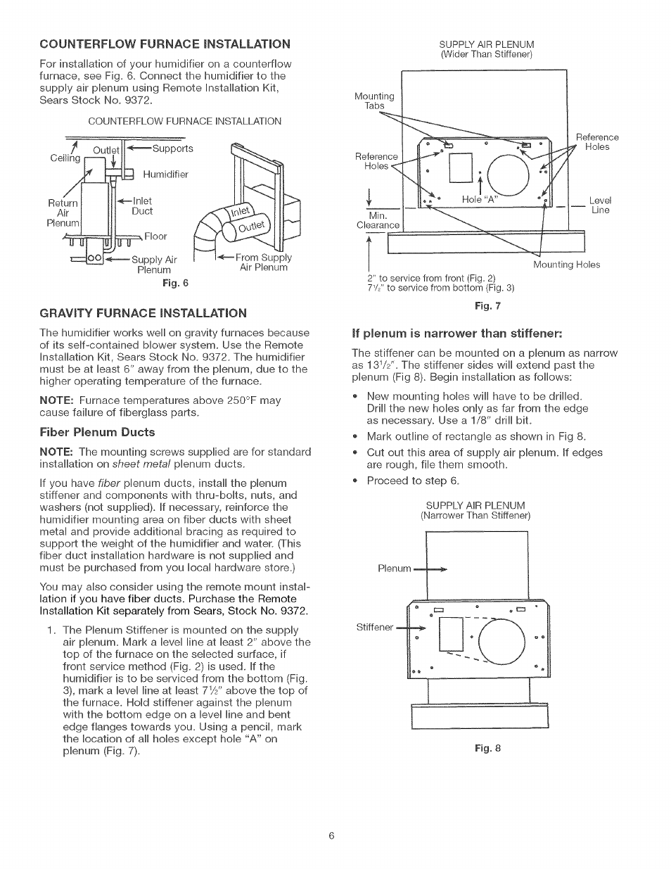 Kenmore CENTRAL HUMIDIFIER 303.9380612 User Manual | Page 6 / 18