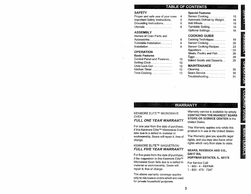 Kenmore 565.60584 User Manual | Page 3 / 33