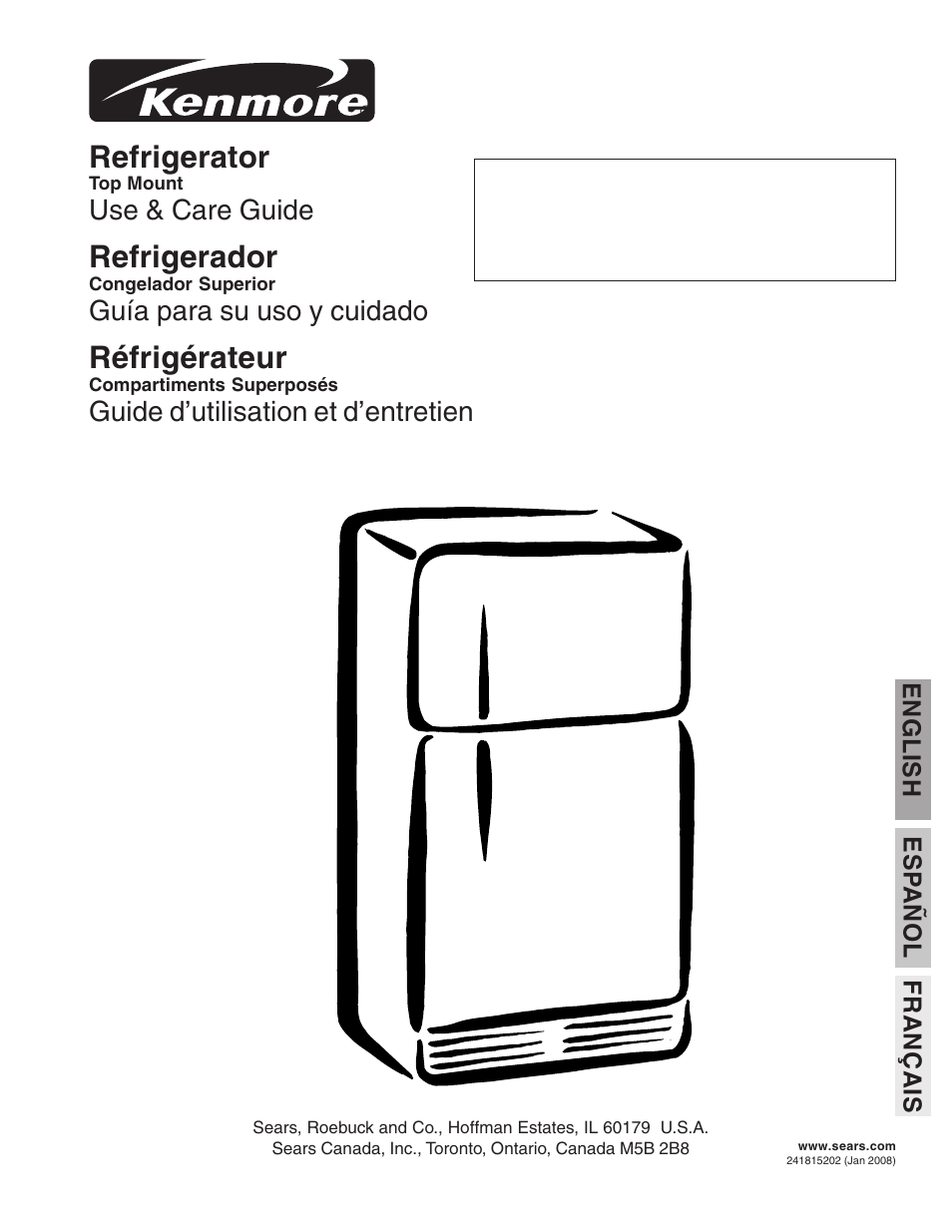 Kenmore 241815202 User Manual | 21 pages