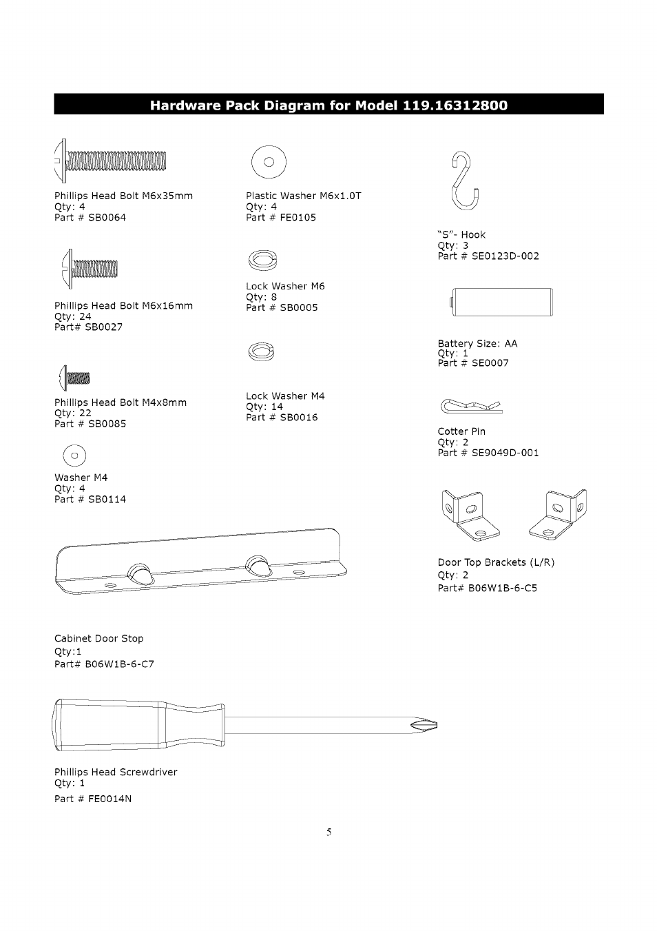 Lull | Kenmore 119.16312800 User Manual | Page 5 / 31