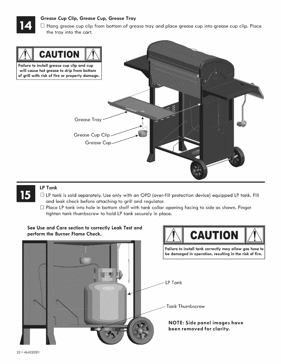 Caution | Kenmore 415.1615111 User Manual | Page 22 / 28