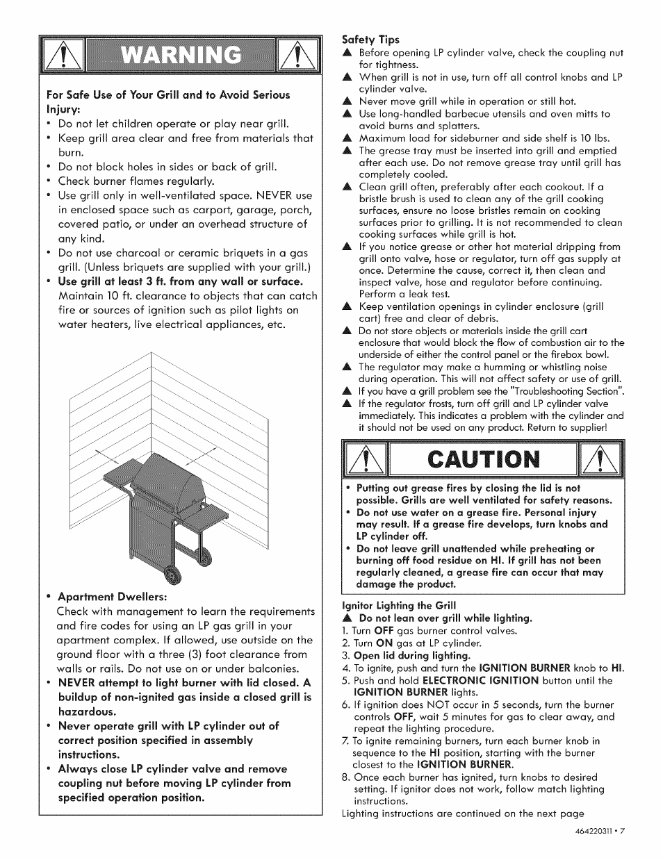 Caution, Burn, Check | A gas | Kenmore 415.1615111 User Manual | Page 7 / 28