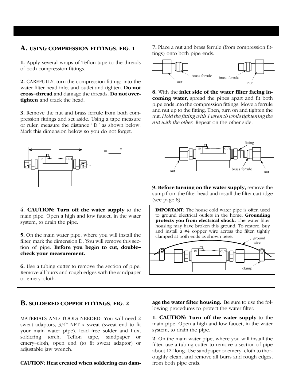 Installation steps | Kenmore 625.343400 User Manual | Page 6 / 12