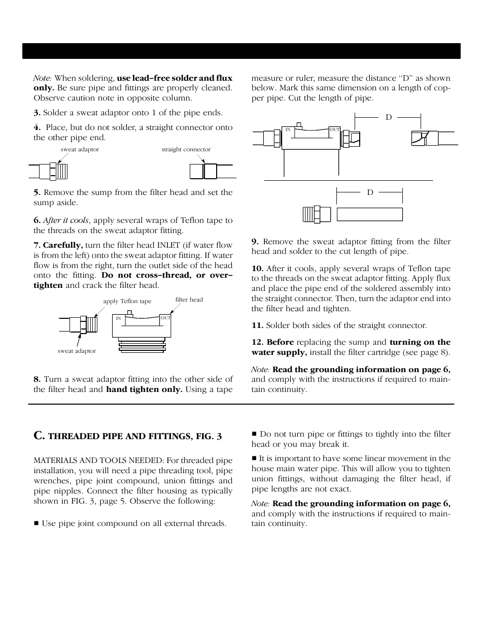 Installation steps (cont.) | Kenmore 625.343400 User Manual | Page 7 / 12