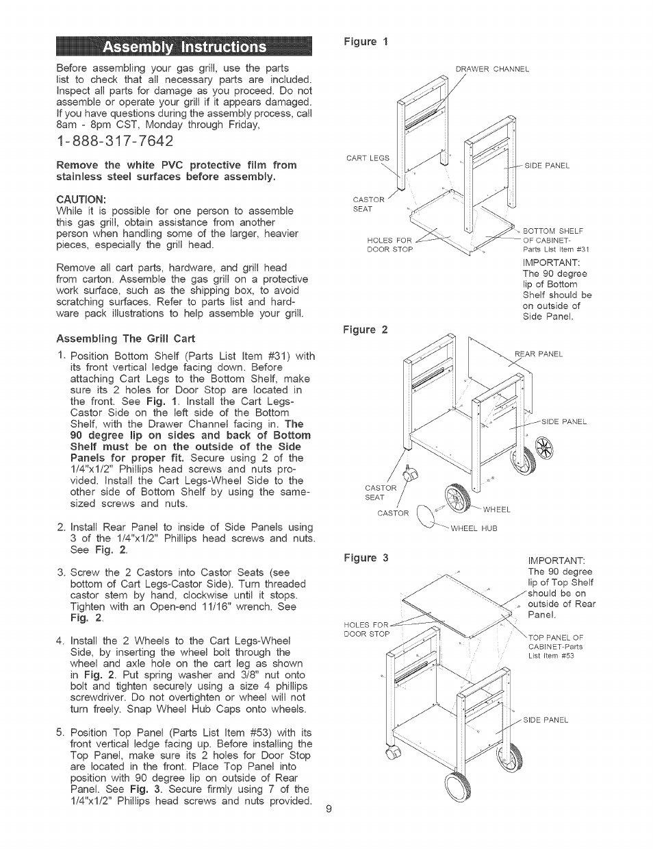 Assembly instructions | Kenmore 141.1664 User Manual | Page 9 / 33