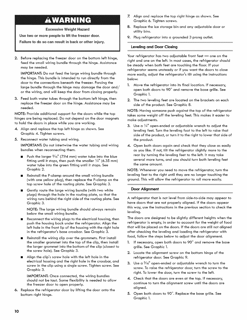 A warning | Kenmore 106.511800 User Manual | Page 10 / 92