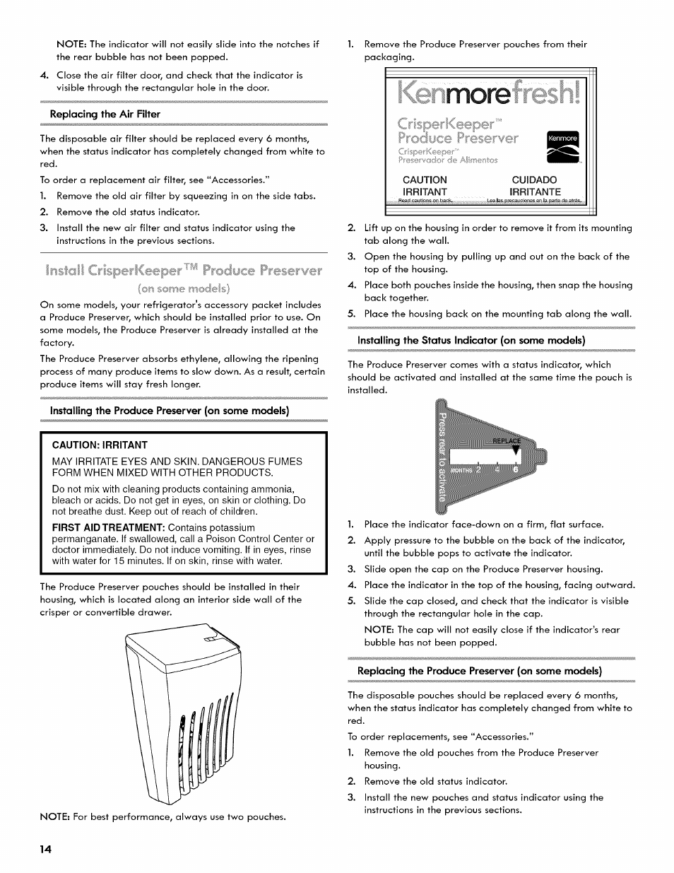 More | Kenmore 106.511800 User Manual | Page 14 / 92