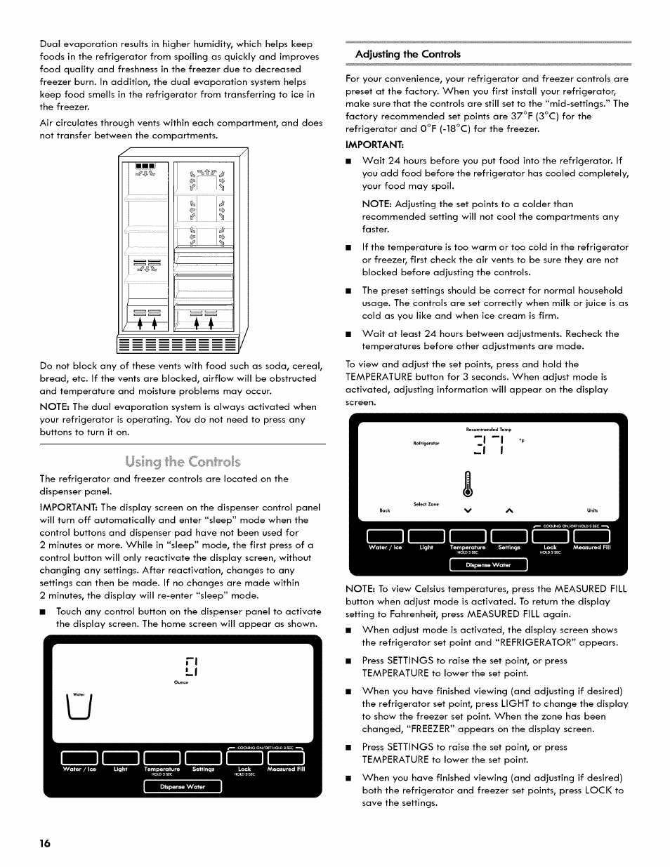 I “i »1 i | Kenmore 106.511800 User Manual | Page 16 / 92
