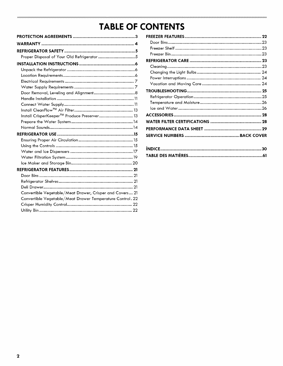 Kenmore 106.511800 User Manual | Page 2 / 92