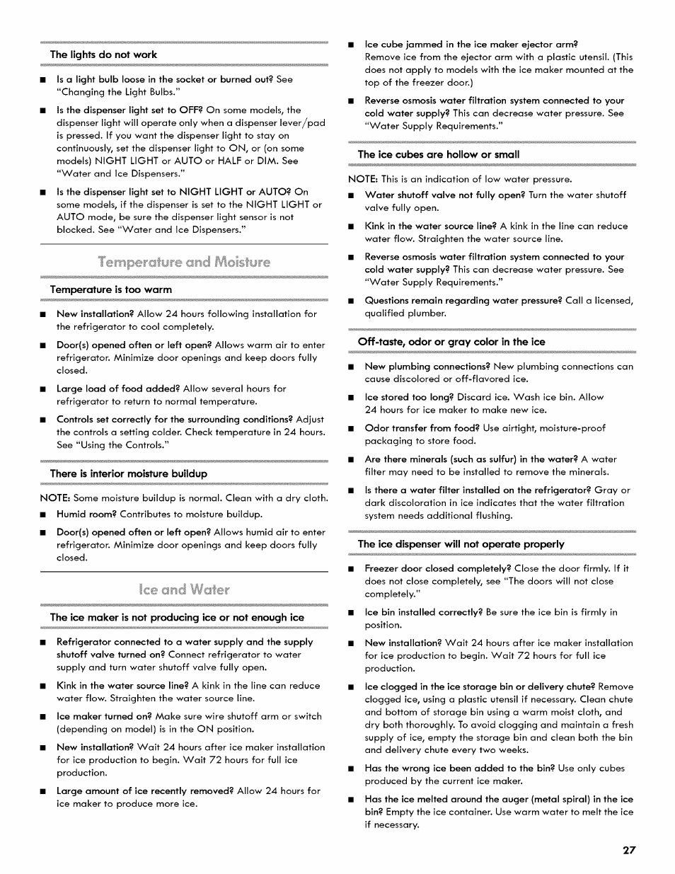Kenmore 106.511800 User Manual | Page 27 / 92