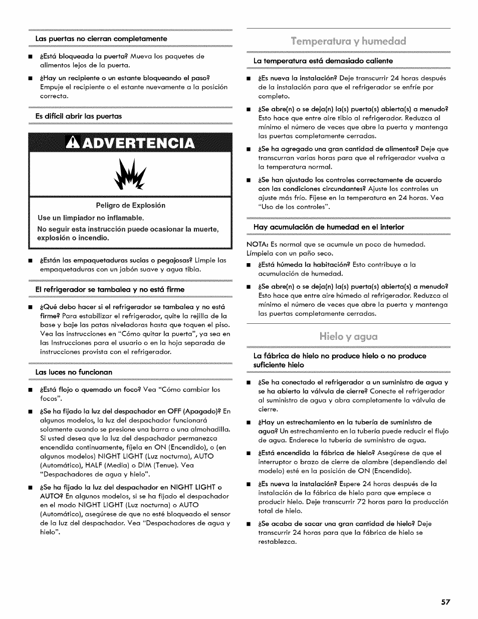 A advertencia, Hiel |iia | Kenmore 106.511800 User Manual | Page 57 / 92