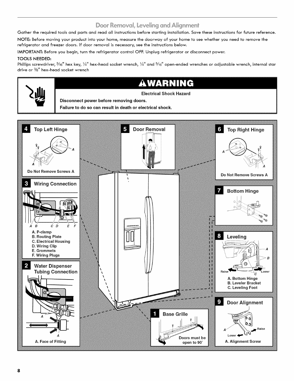 Warning | Kenmore 106.511800 User Manual | Page 8 / 92