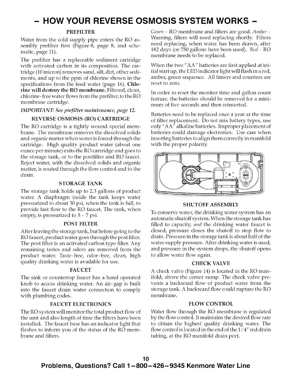 How your reverse osmosis system works | Kenmore 625.38575 User Manual | Page 10 / 20