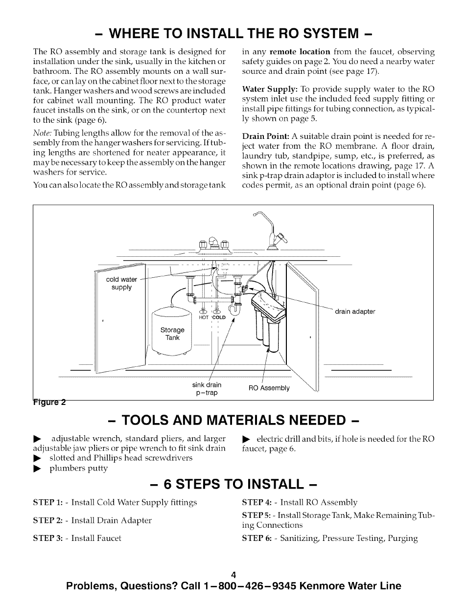 Tools and materials needed, 6 steps to install | Kenmore 625.38575 User Manual | Page 4 / 20