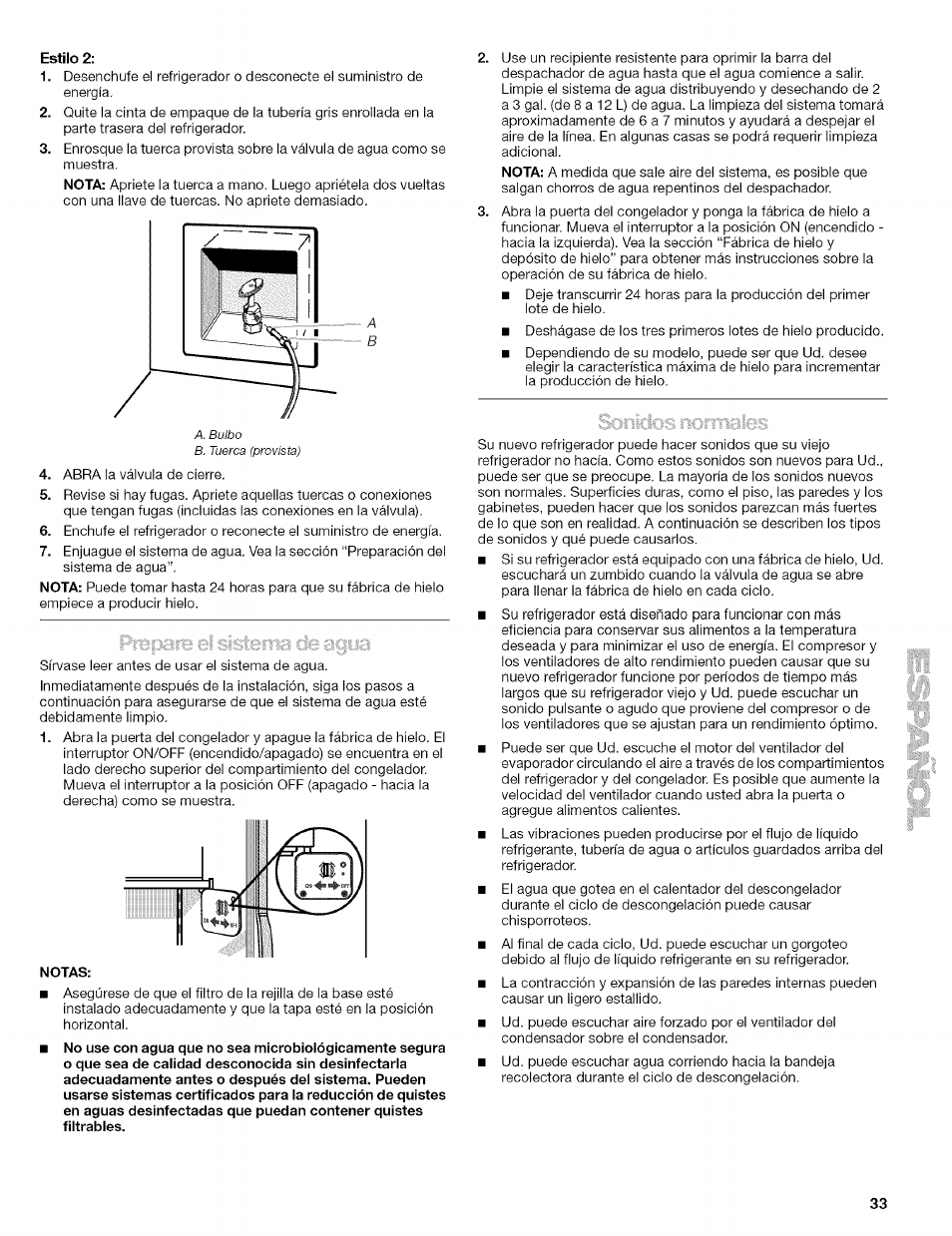 Estilo 2 | Kenmore 2305761A User Manual | Page 33 / 76