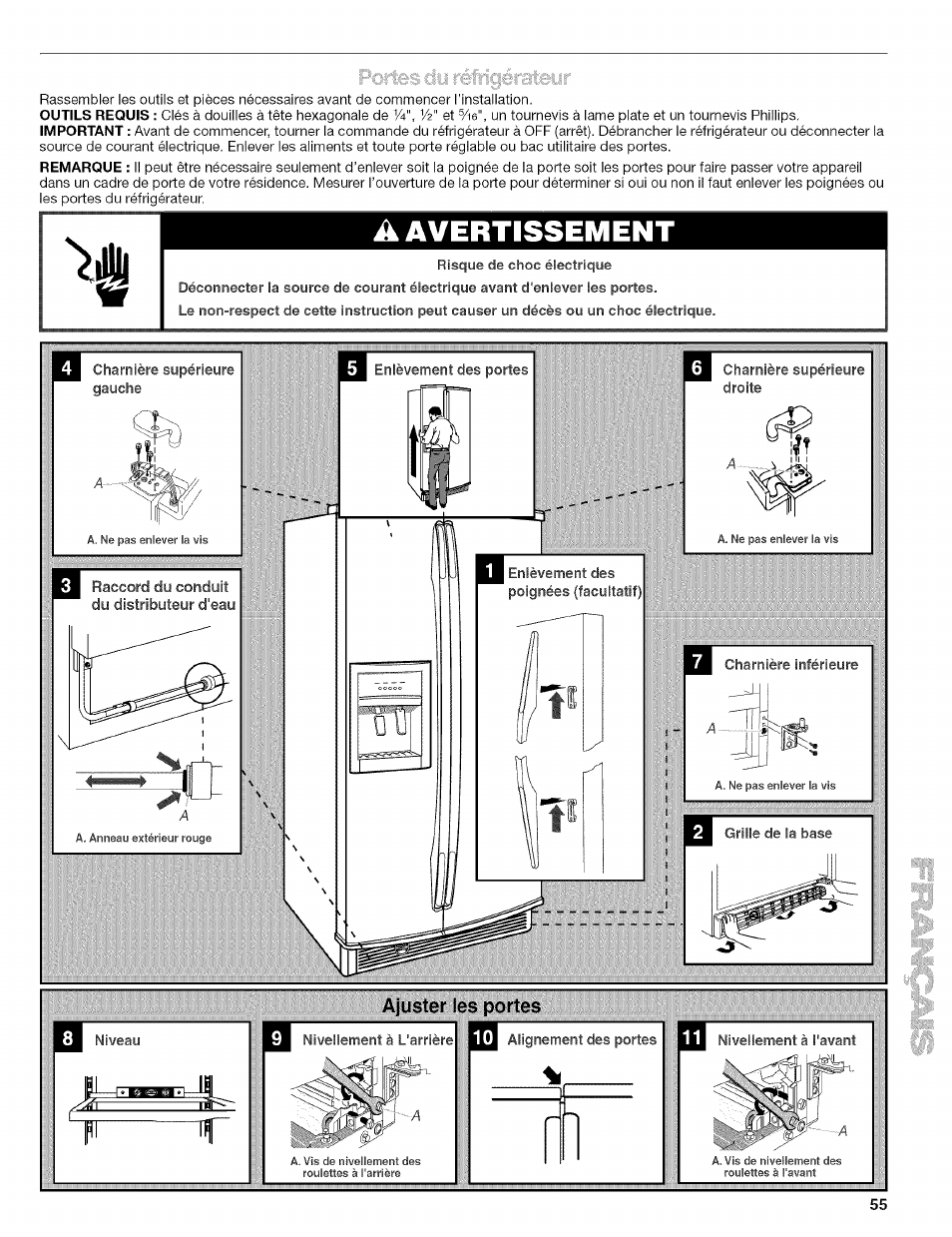 A avertissement | Kenmore 2305761A User Manual | Page 55 / 76