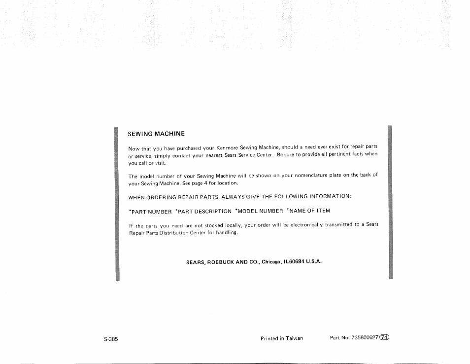 Kenmore 385.11607 User Manual | Page 46 / 46