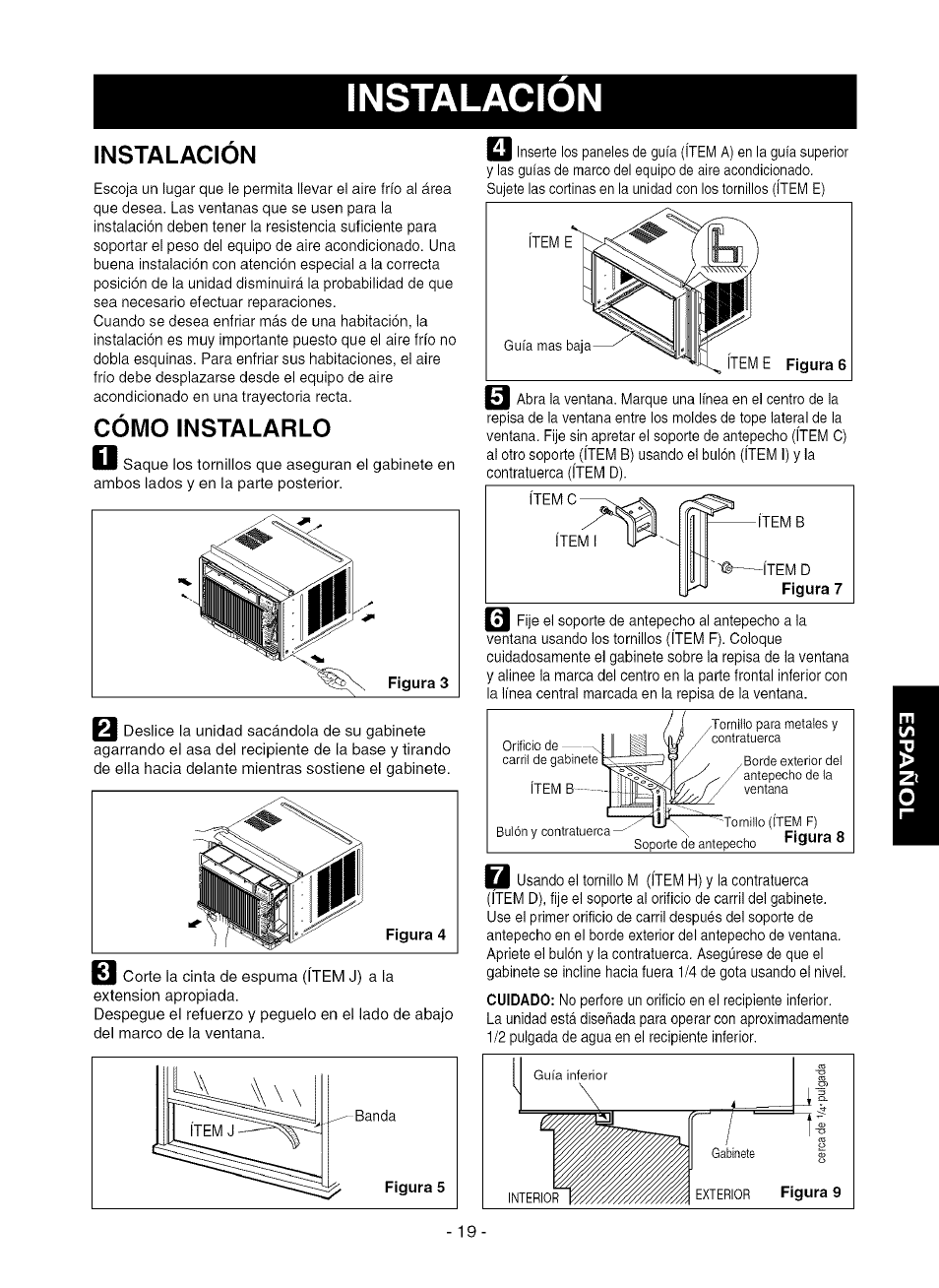 Instalacion, Cómo instalarlo, Instalación | Kenmore 580.75281 User Manual | Page 19 / 32