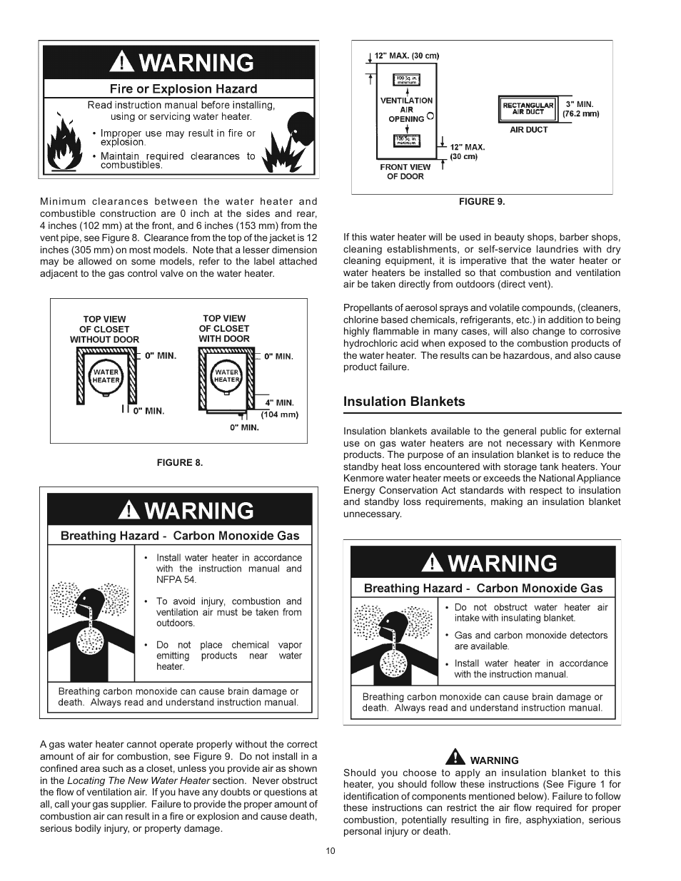 Insulation blankets | Kenmore 153.33453 User Manual | Page 10 / 32