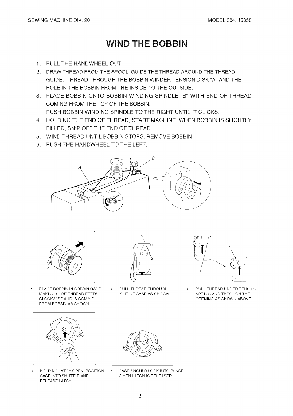 Wind the bobbin | Kenmore 385.15358 User Manual | Page 4 / 32