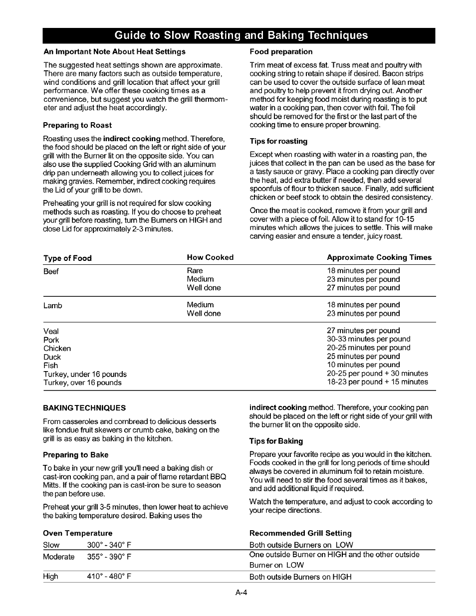 Guide to slow roasting and baking techniques | Kenmore 141.16223 User Manual | Page 25 / 34