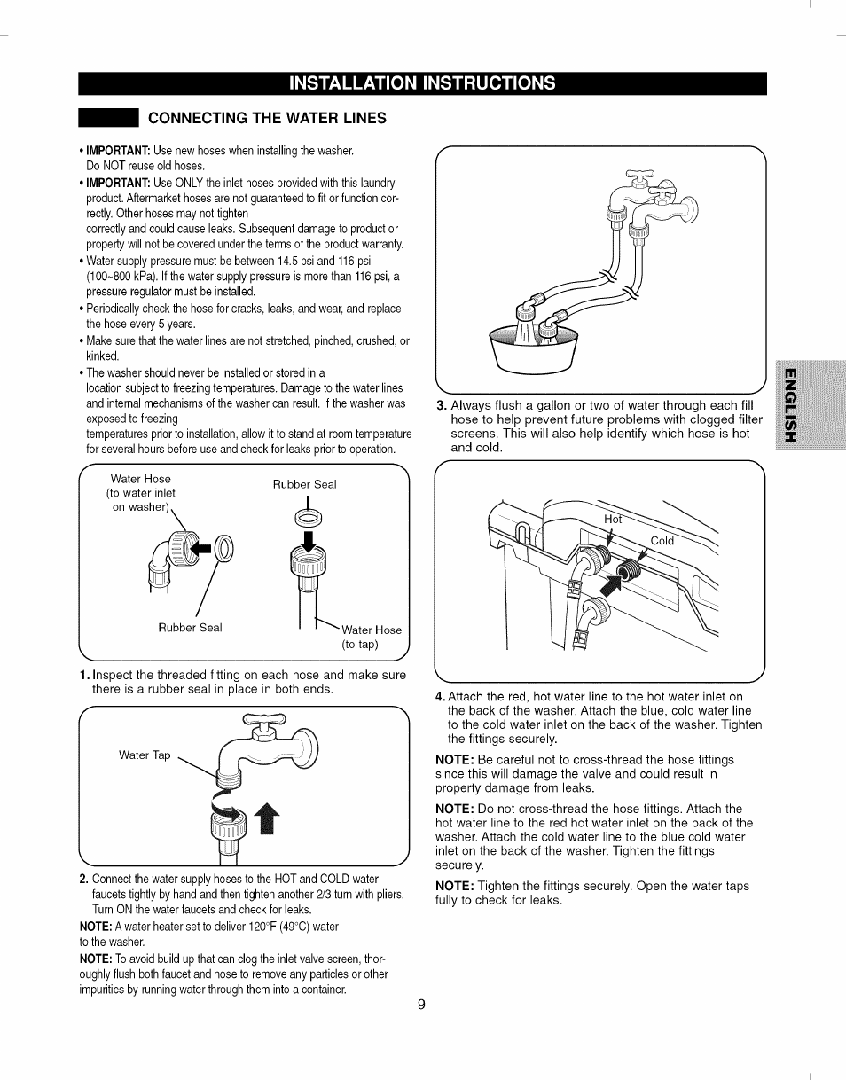 Installation instructions | Kenmore ELITE 796.292796 User Manual | Page 9 / 92