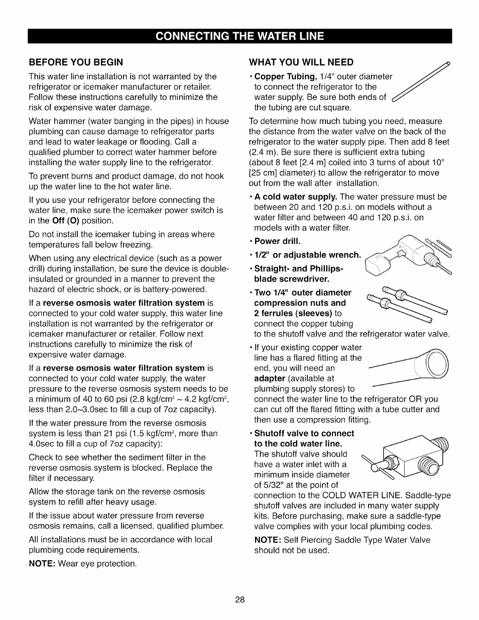 Before you begin, What you will need | Kenmore ELITE 795.7104 User Manual | Page 28 / 36
