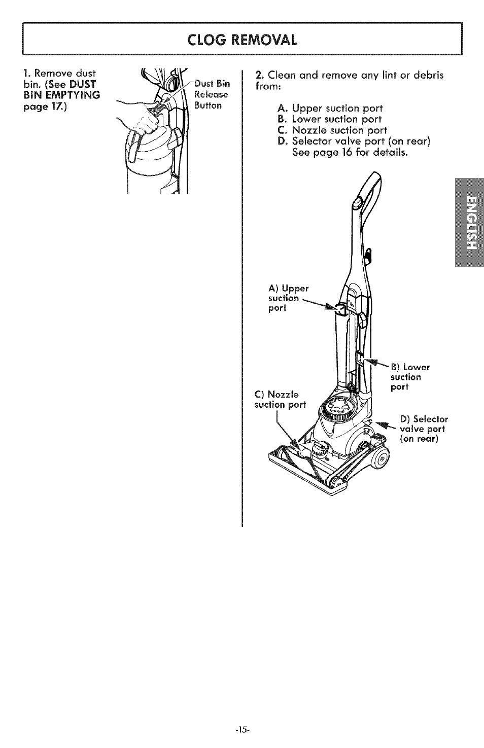 Kenmore ASPIRADORA 116.31591 User Manual | Page 15 / 51