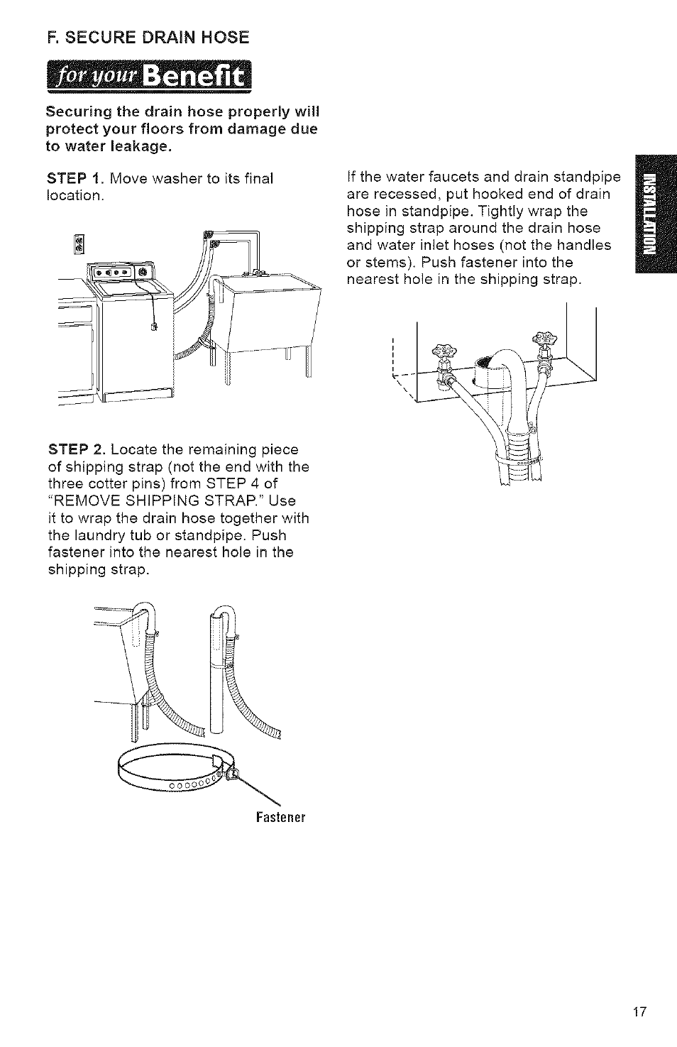 For your benefit | Kenmore 3950144 User Manual | Page 17 / 37