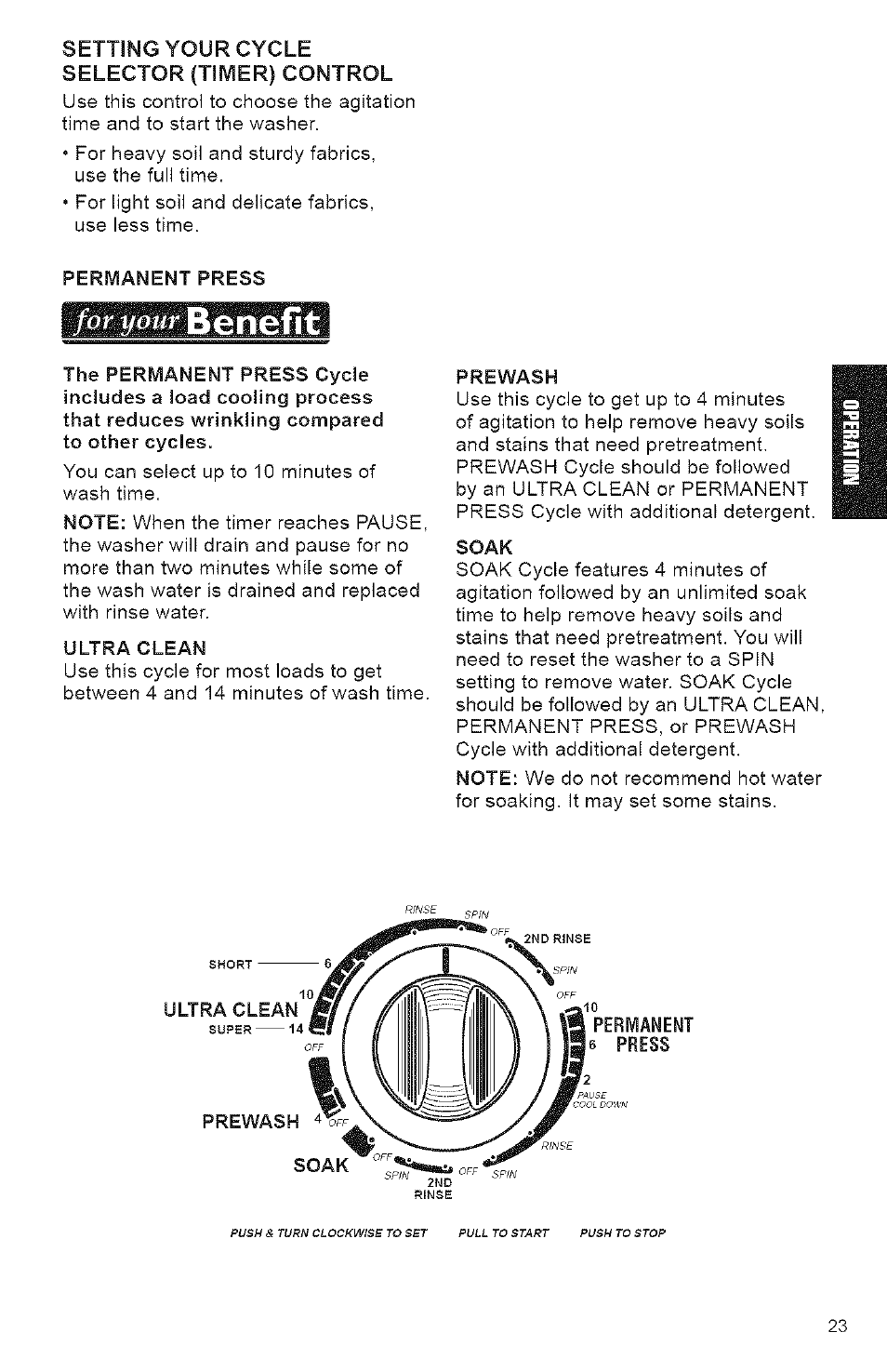 M mt benefit | Kenmore 3950144 User Manual | Page 23 / 37