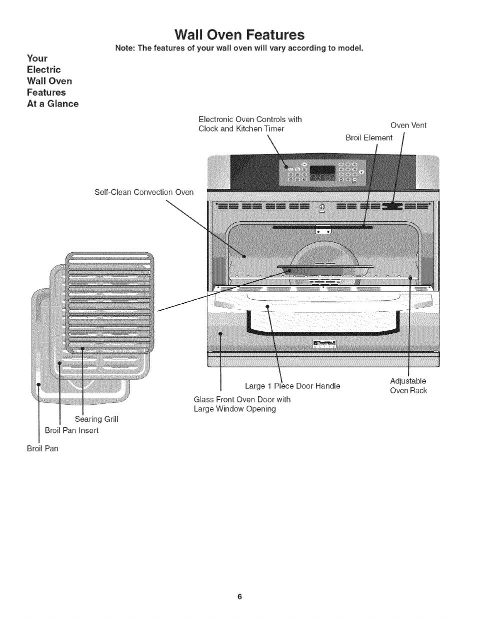 Wall oven features | Kenmore 790. 4789 User Manual | Page 6 / 36