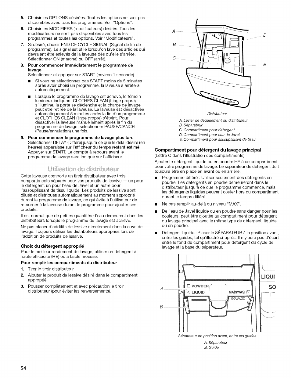 Pour commencer le programme de lavage plus tard, Uqui so | Kenmore 110.4597 User Manual | Page 54 / 64