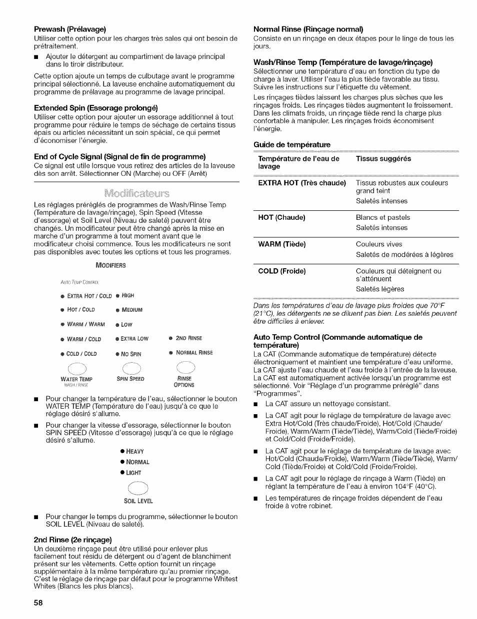 Kenmore 110.4597 User Manual | Page 58 / 64