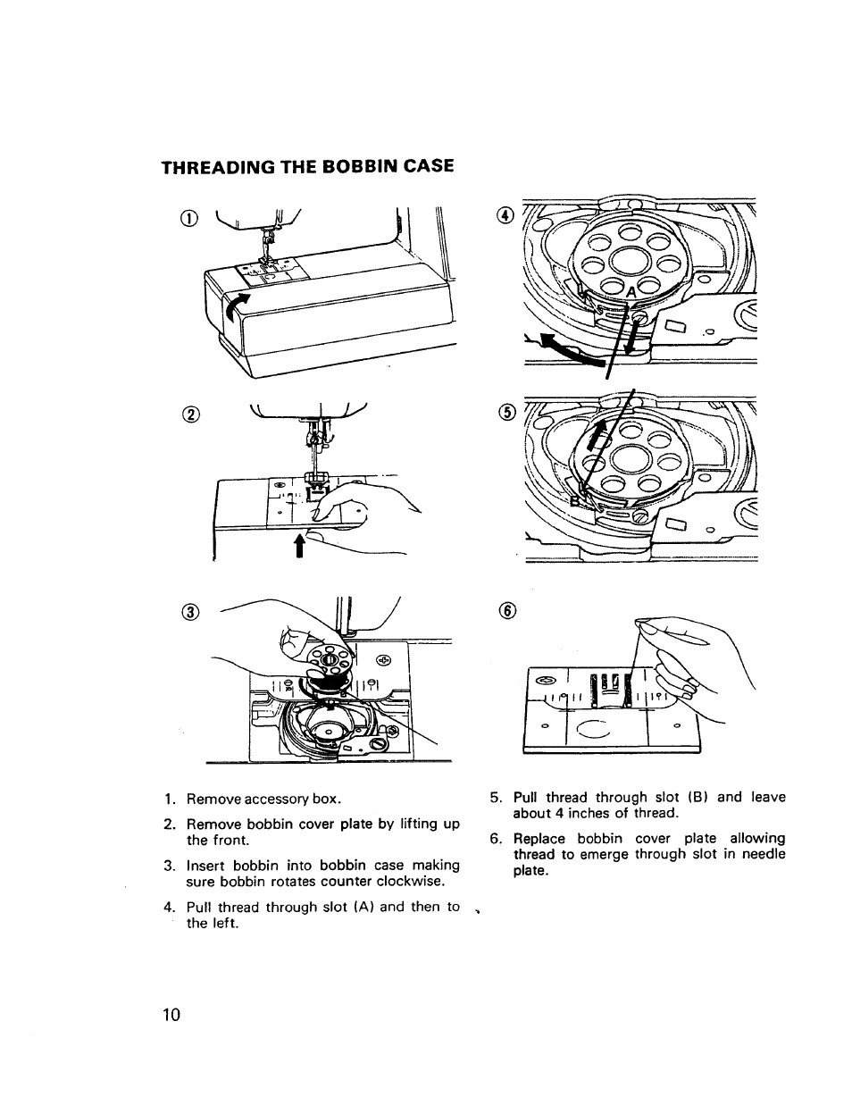 Threading the bobbin case | Kenmore 17921 User Manual | Page 13 / 65