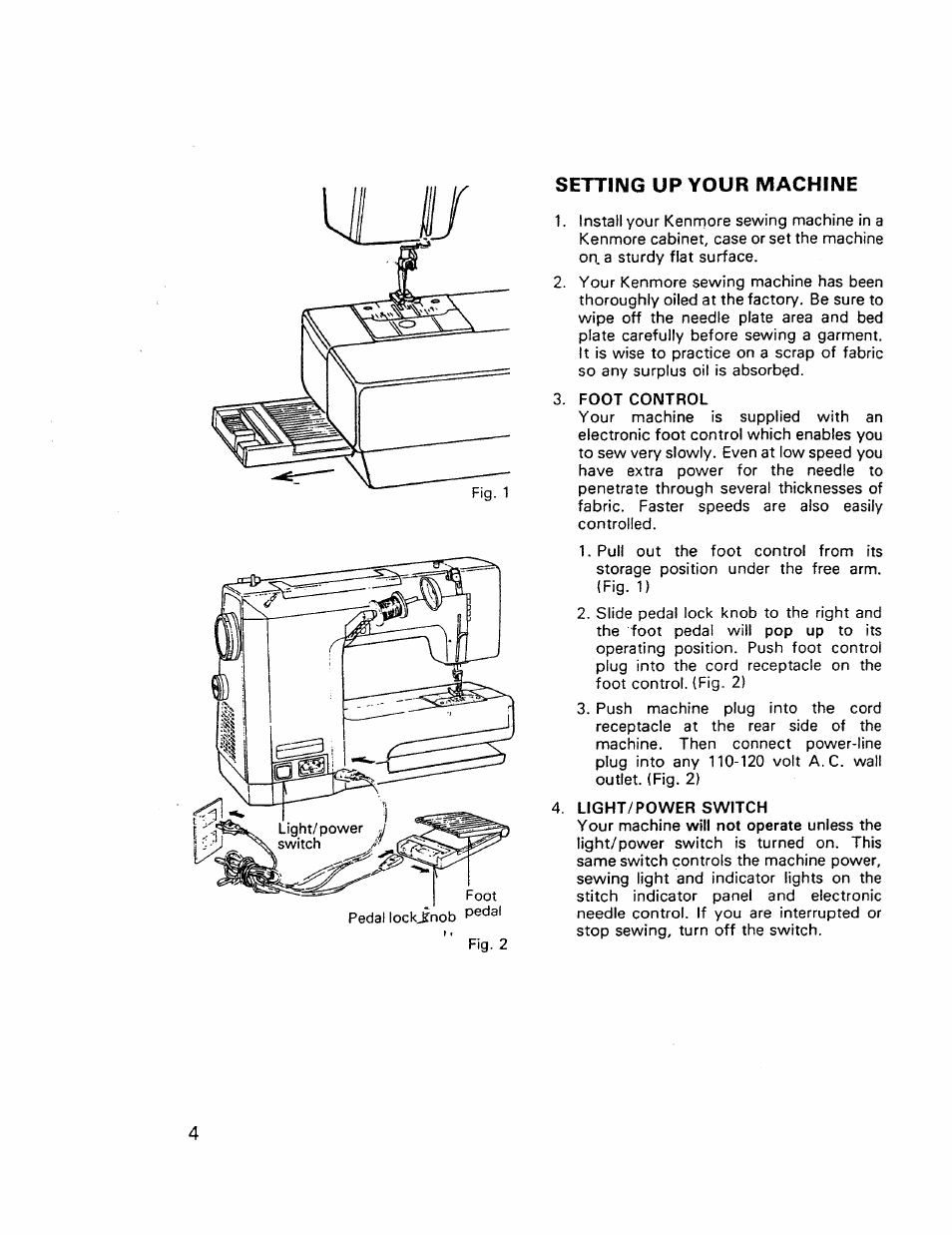 Setting up your machine, Setting up your machine -5 | Kenmore 17921 User Manual | Page 7 / 65