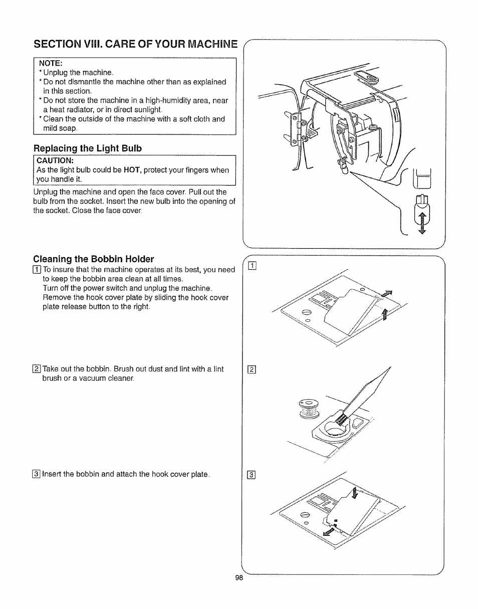 Replacing the light bulb | Kenmore 385.16231 User Manual | Page 110 / 117