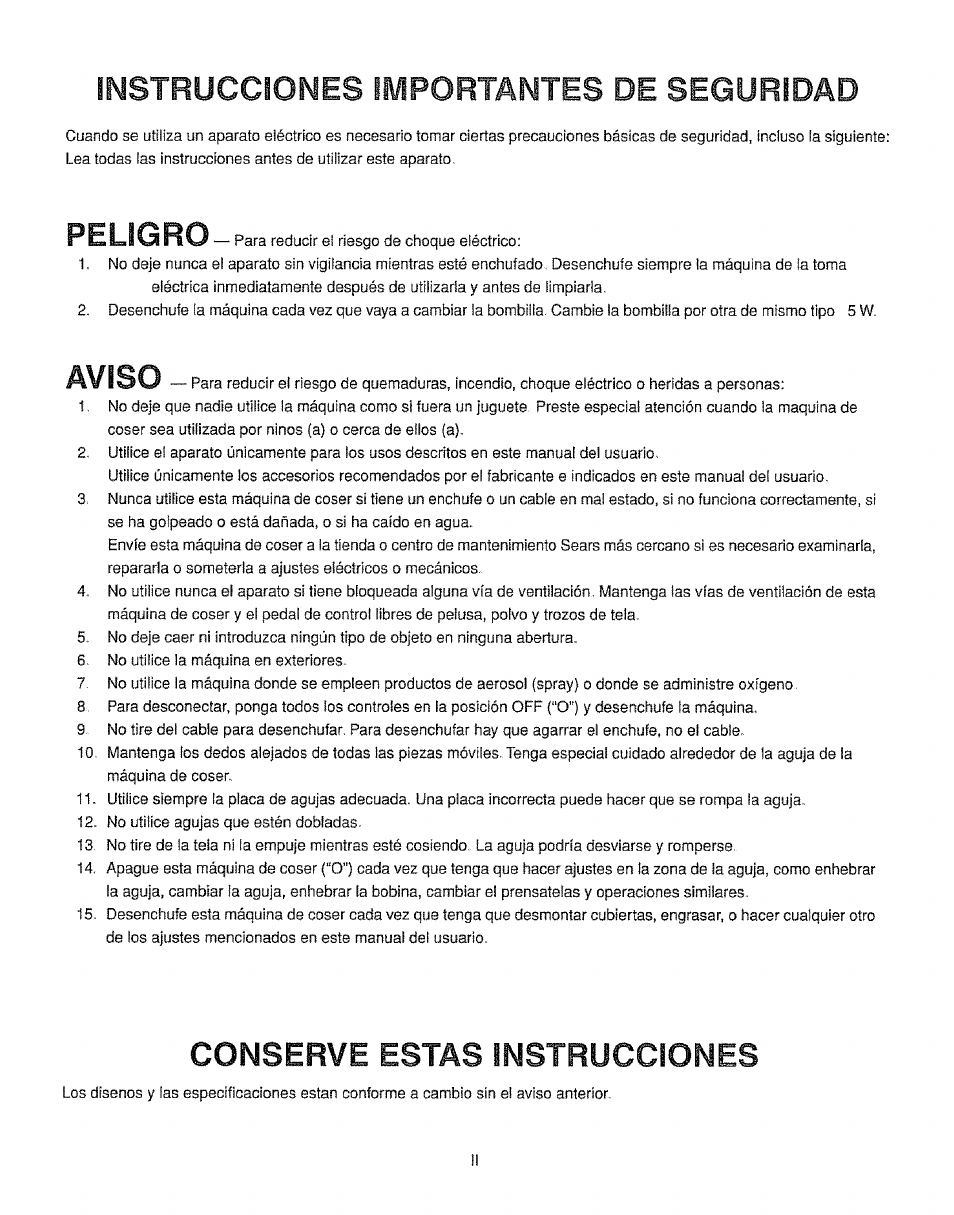 Instrucciones importantes de seguridad, Peligro, Aviso | Conserve estas instrucciones | Kenmore 385.16231 User Manual | Page 3 / 117