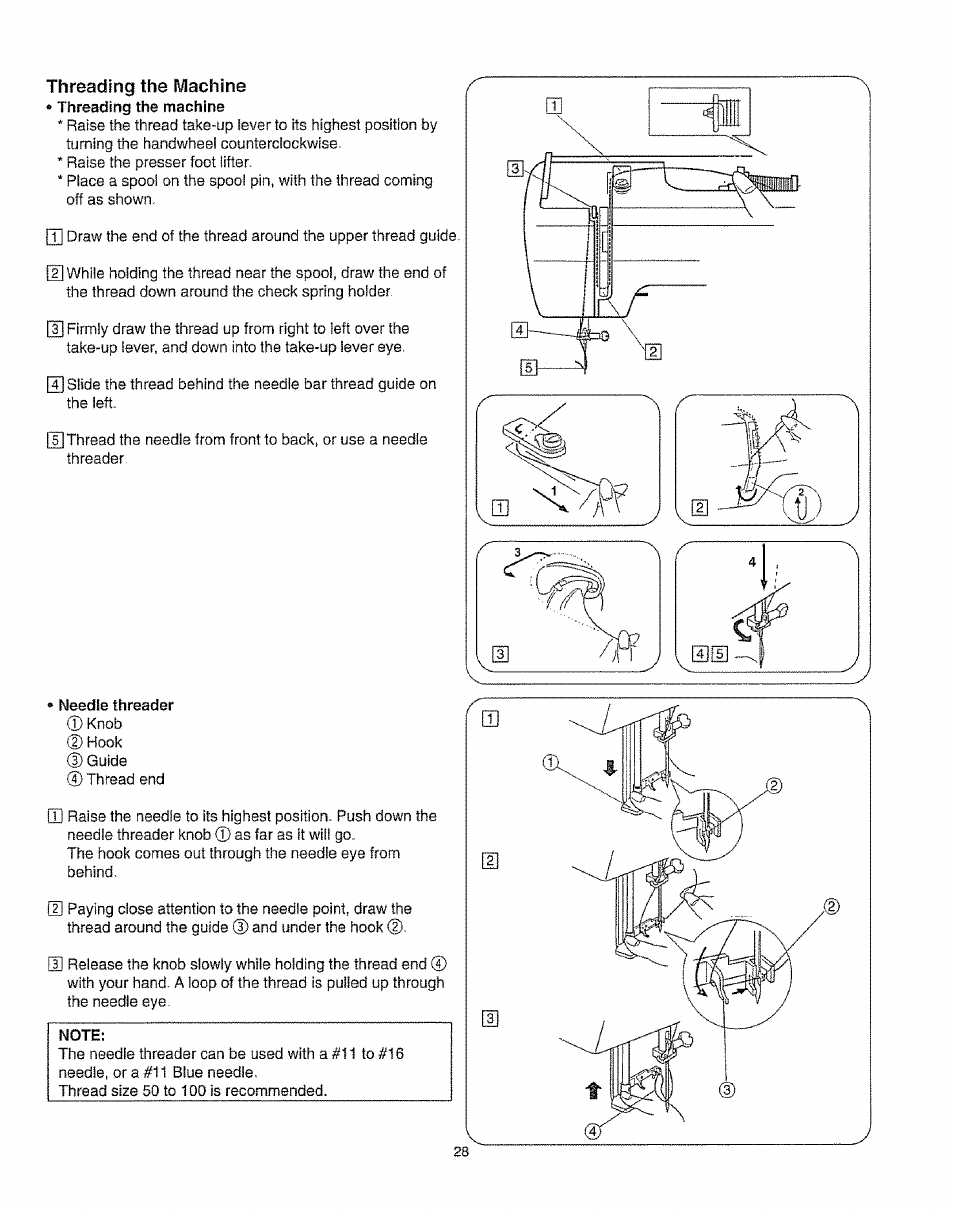 Threading the machine | Kenmore 385.16231 User Manual | Page 40 / 117